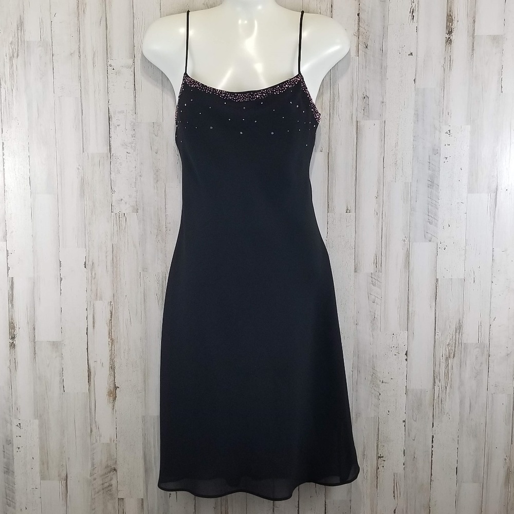 Jump Apparel Co by Wendye Choitin Juniors Dress 7/8Black Pink Rhinestones X3